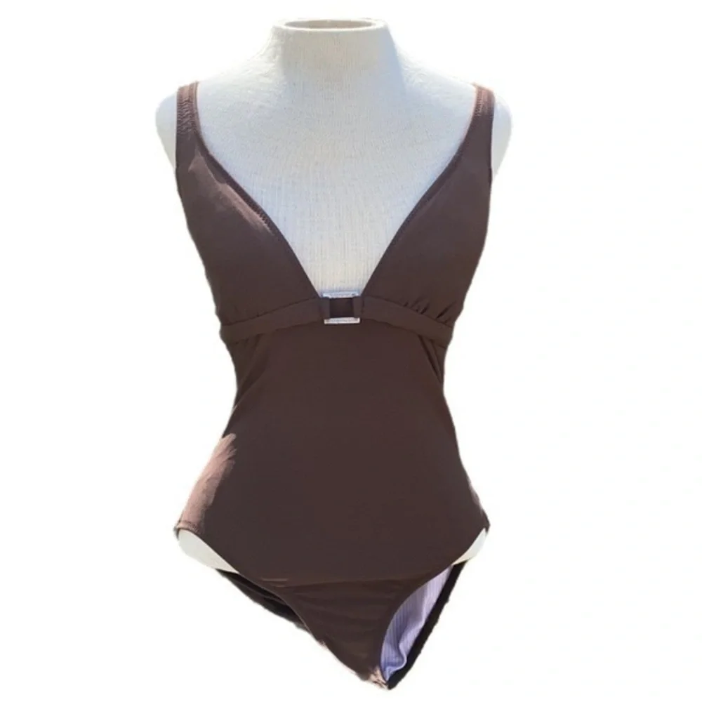 Tommy Hilfiger one piece swimsuit brown size 10